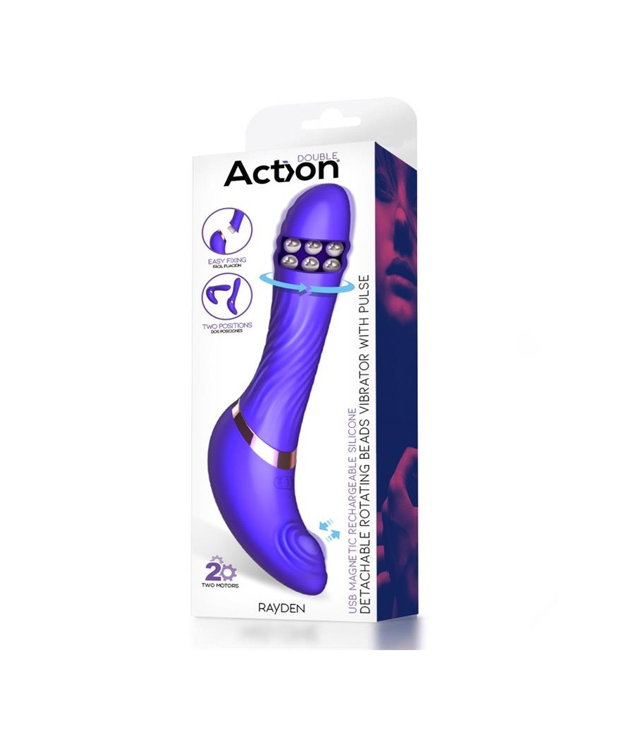 Rayden Vibrador con Pulsacion y Bolas Internas Desmontable Dos Posiciones