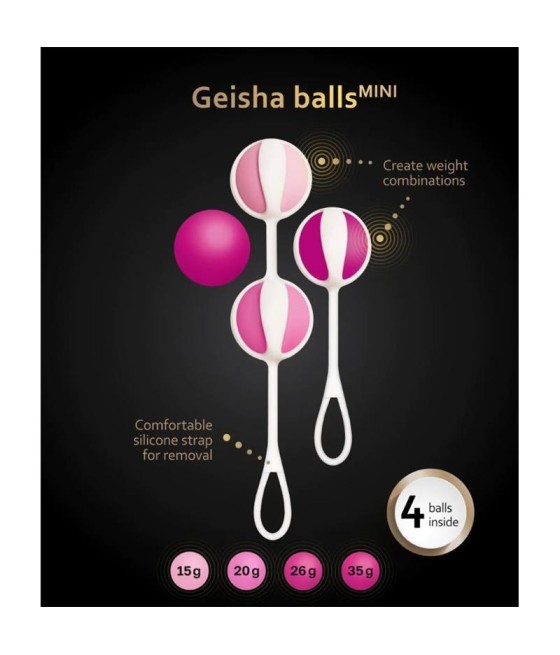 Set 4 Bolas Geisha Balls Mini Raspberry