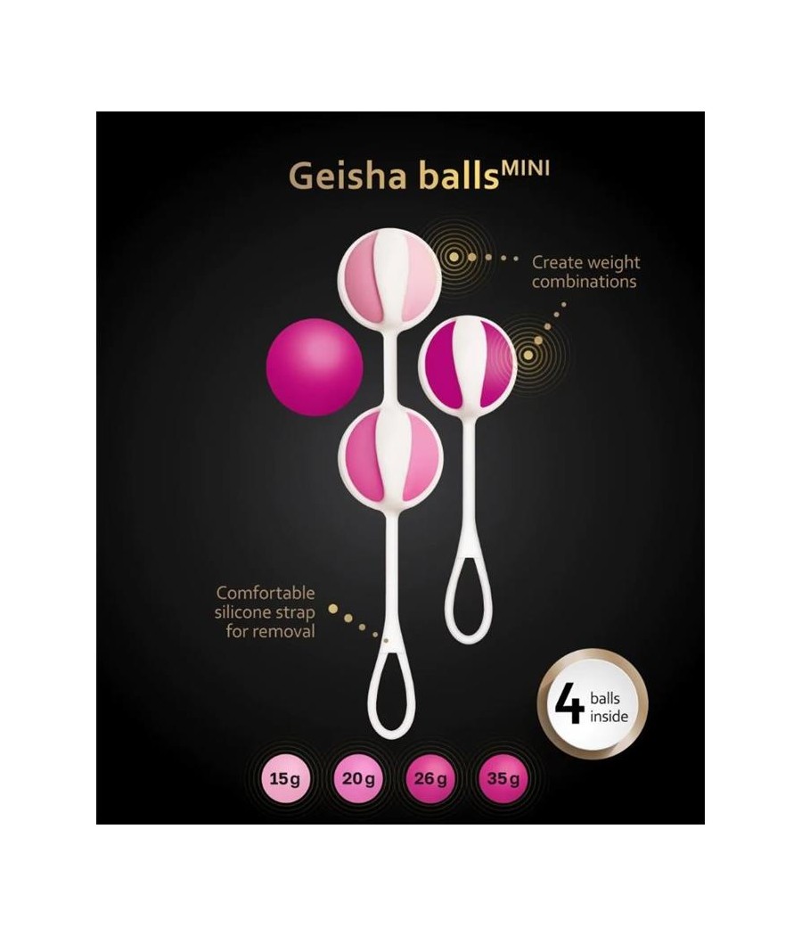 Set 4 Bolas Geisha Balls Mini Raspberry