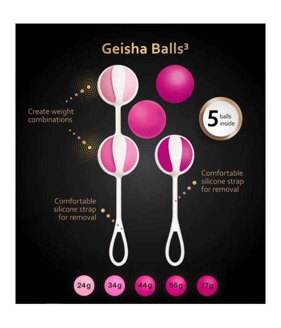 Set de 5 Geisha Balls3 Sugar Pink