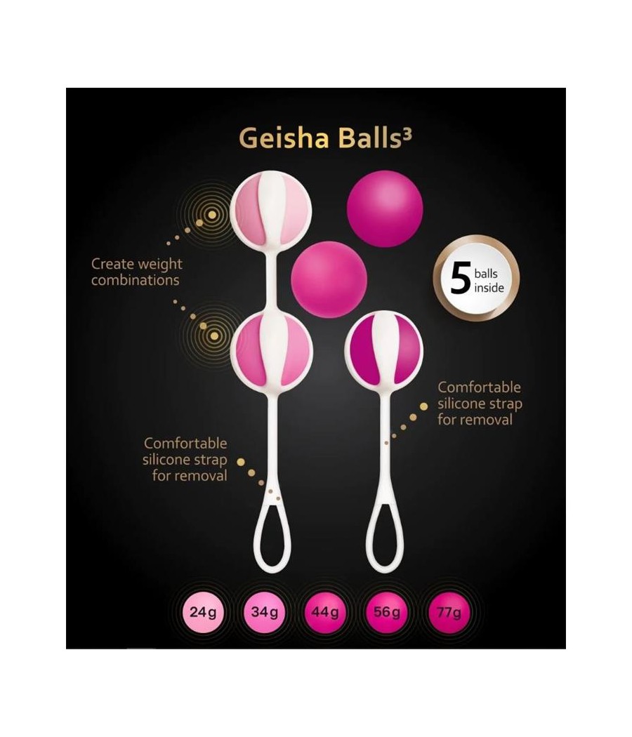 Set de 5 Geisha Balls3 Sugar Pink