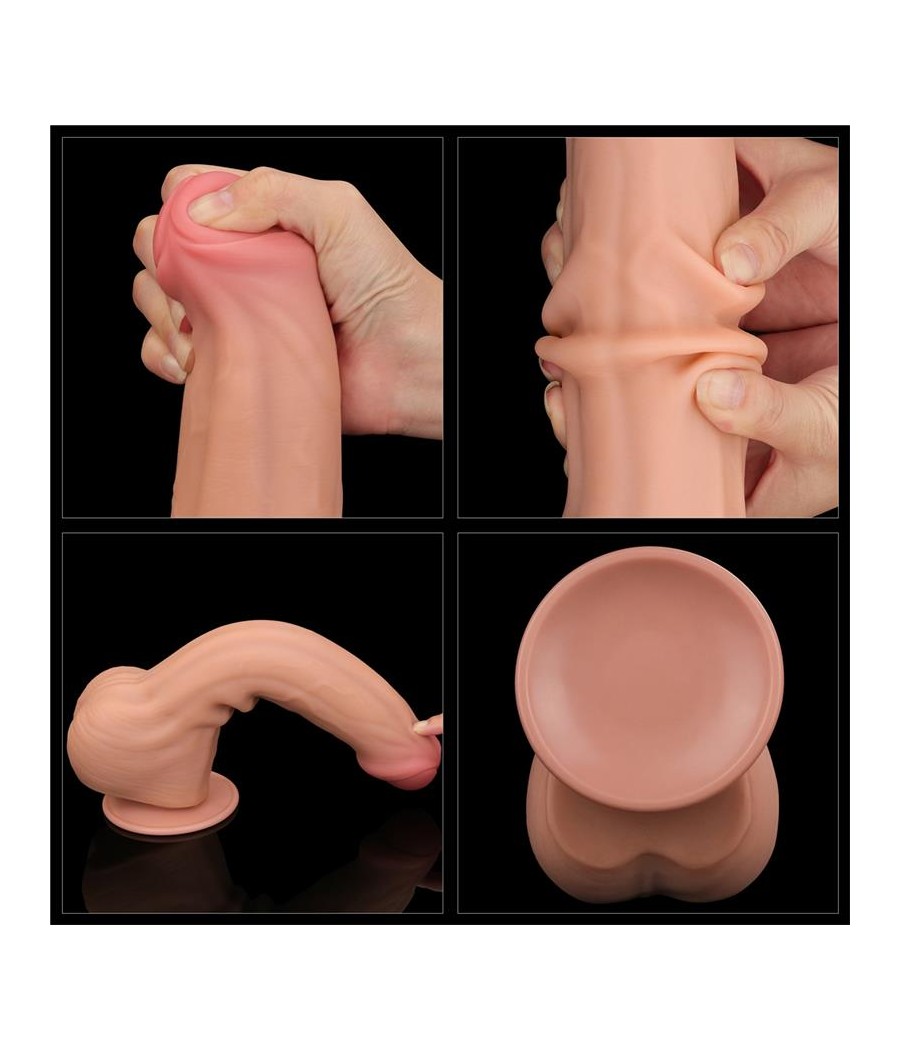 Dildo Dual Layer Piel Retractil 115