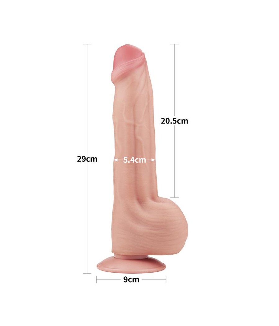 Dildo Dual Layer Piel Retractil 115