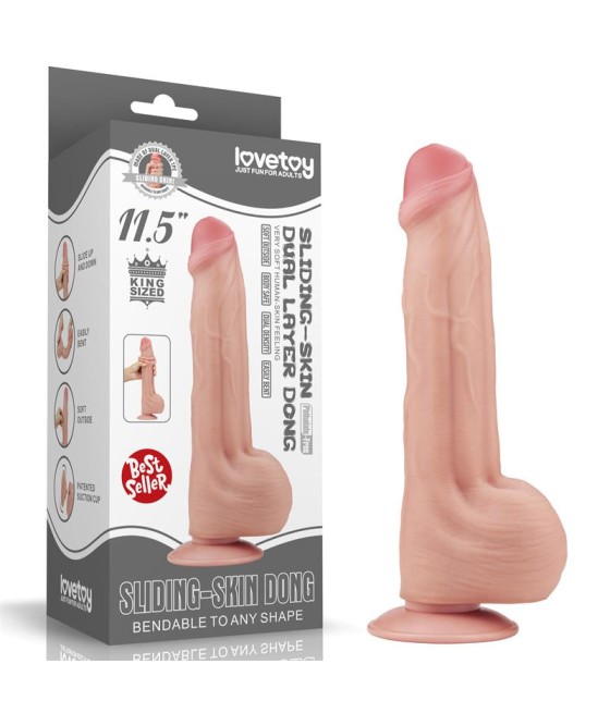 Dildo Dual Layer Piel Retractil 115