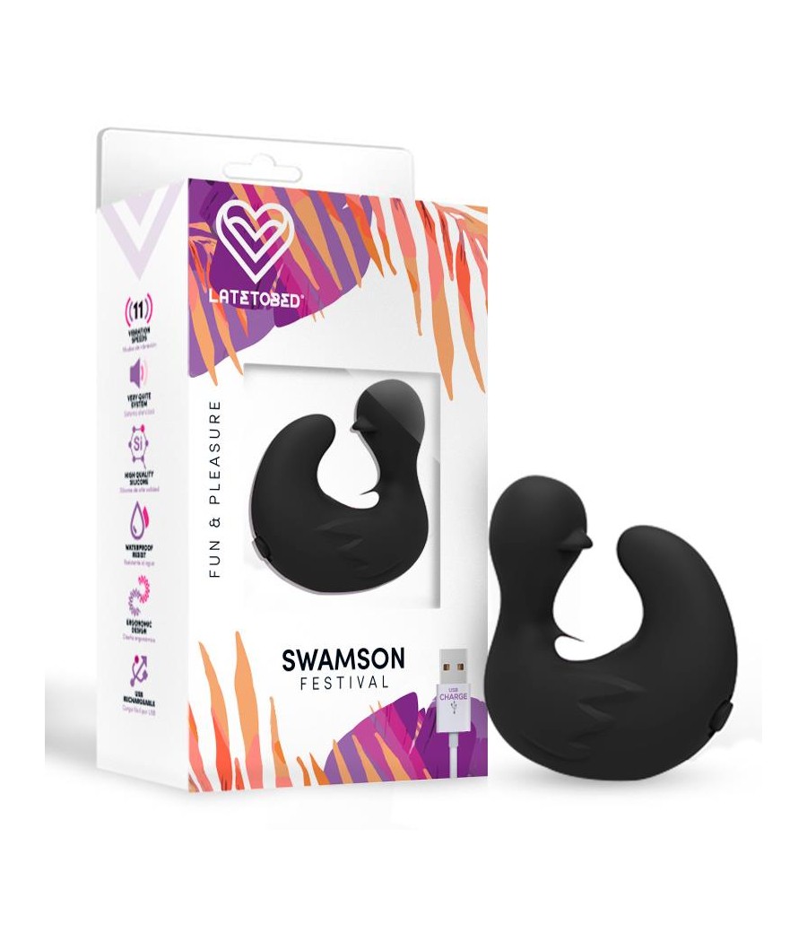 Swamson Dedal Patito Estimulador USB Silicona Negro