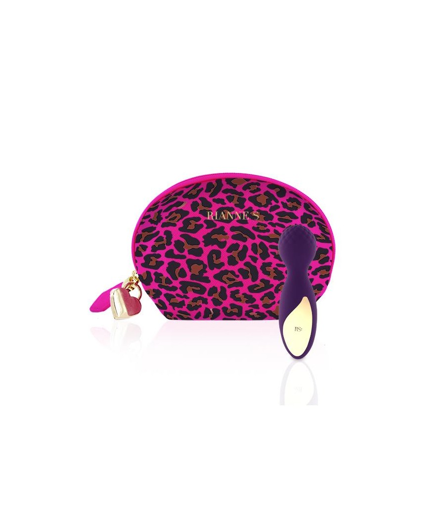 Mini Masajeador Essentials Lovely Leopard Purpura