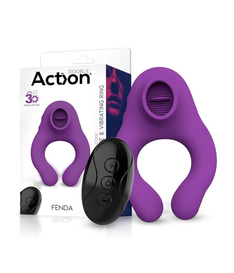 Fenda Anillo Vibrador con Lengua Estimulador y Control Remoto 3 Motores USB Magnetico