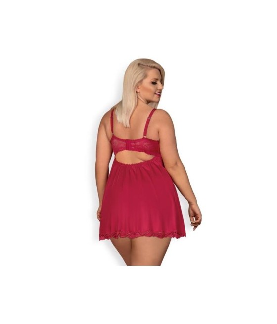 Rosalyne Babydoll y Tanga Rojo Talla S M