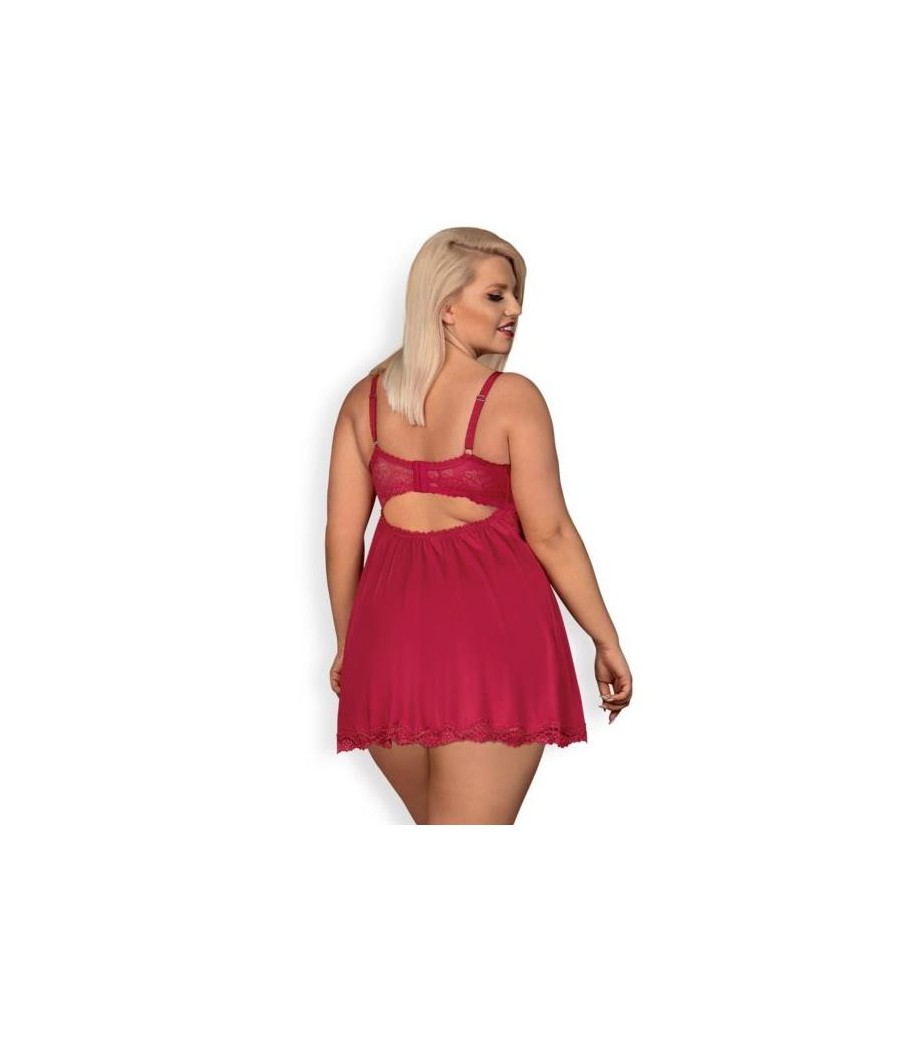 Rosalyne Babydoll y Tanga Rojo Talla S M