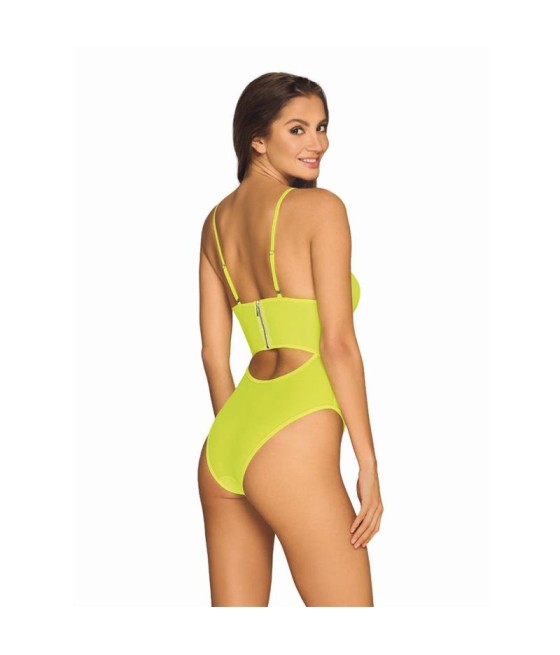 Neonia Bodysuit con Cremallera Amarillo Neon