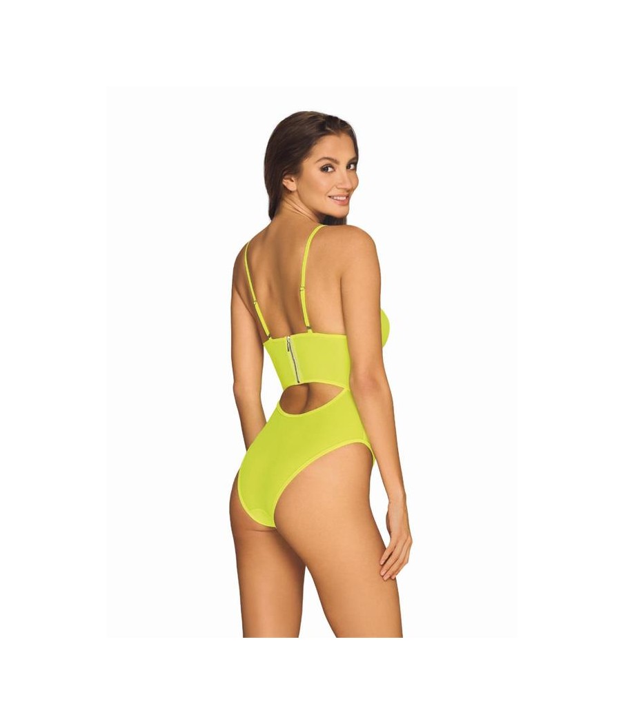 Neonia Bodysuit con Cremallera Amarillo Neon