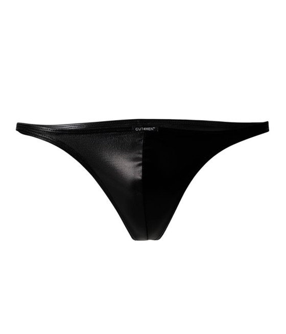 C4M11 Calzoncillo Estilo Brazilian Leatherette Negro