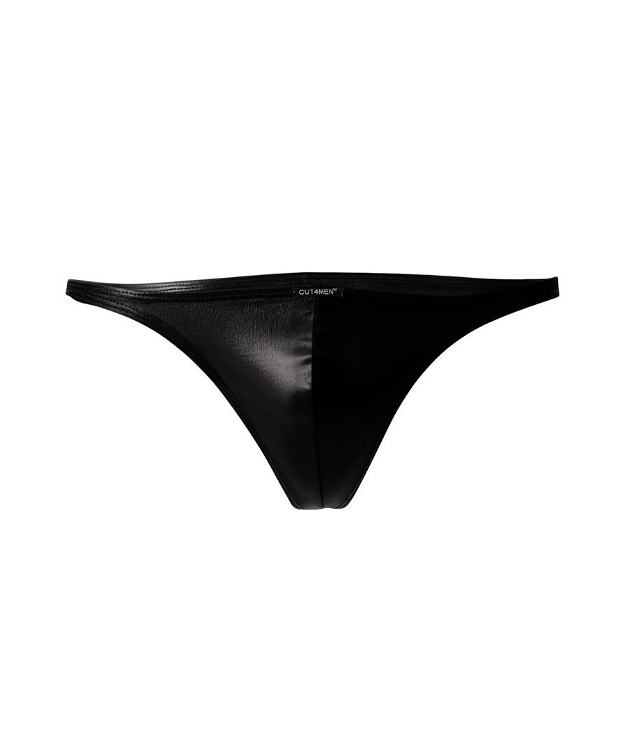 C4M11 Calzoncillo Estilo Brazilian Leatherette Negro