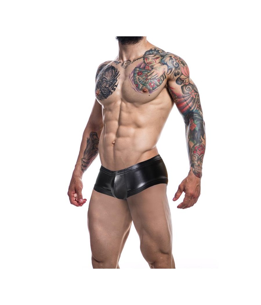 C4M10 Boxers Tipo Shorts Leatherette Negro