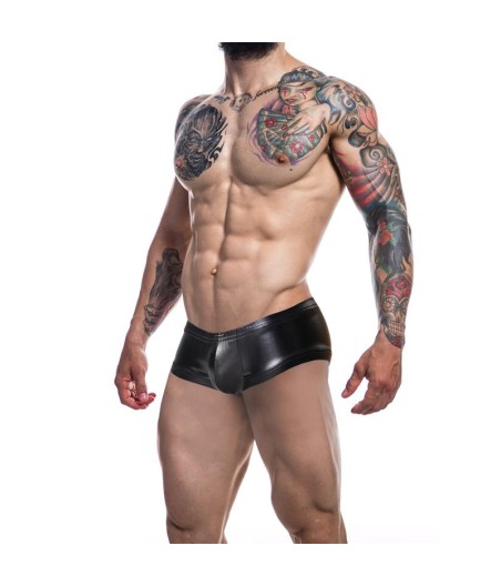 C4M10 Boxers Tipo Shorts Leatherette Negro