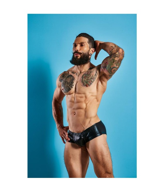 C4M10 Boxers Tipo Shorts Leatherette Negro