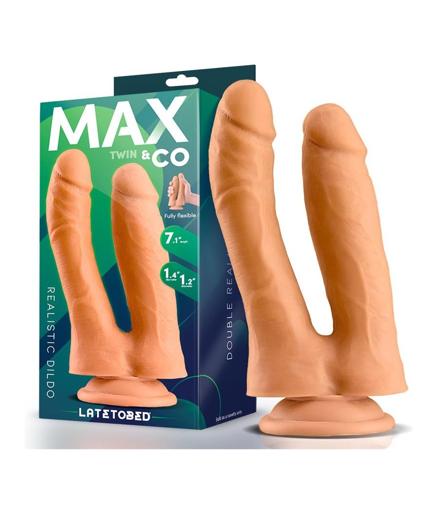 Twin Dildo Doble Realista 71 Natural