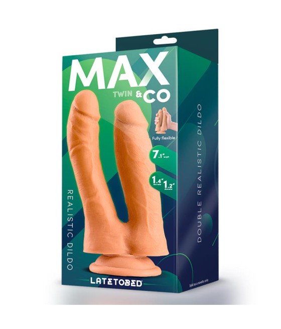 Twin Dildo Doble Realista 71 Natural