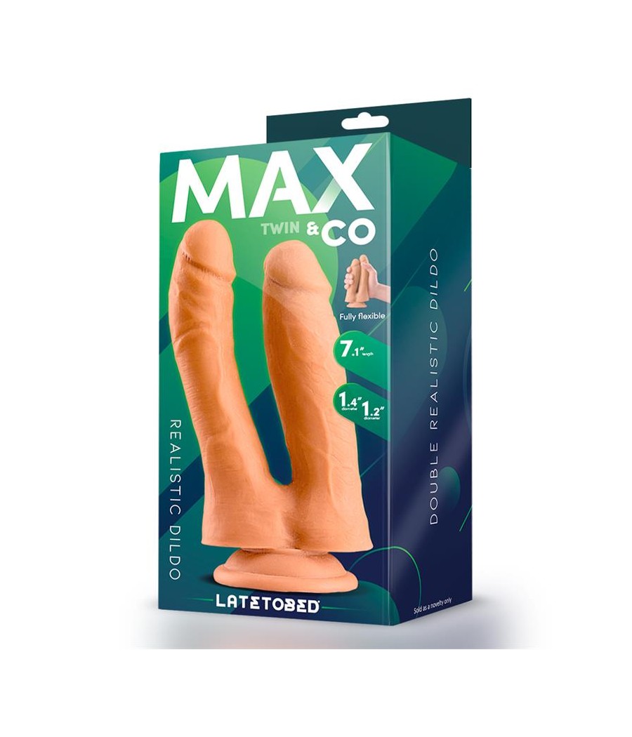 Twin Dildo Doble Realista 71 Natural