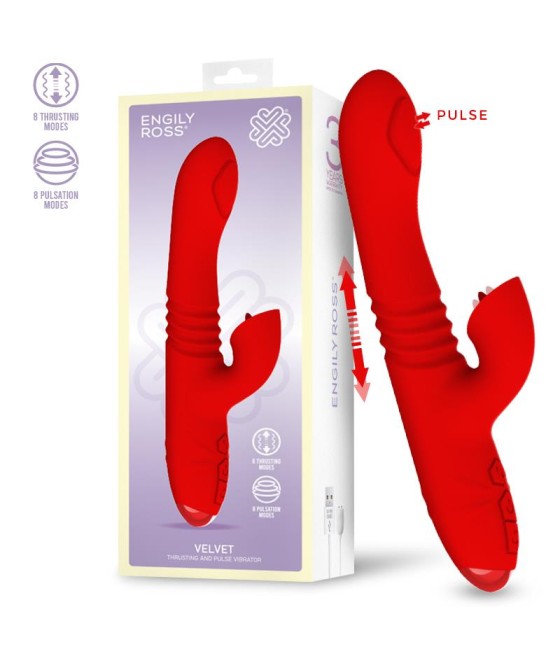 Velvet Vibrador con Thrusting y Pulsacion