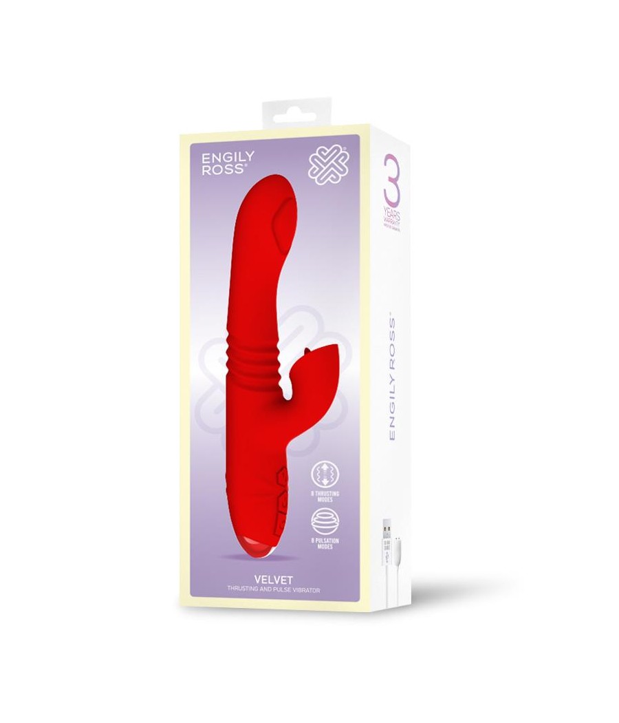 Velvet Vibrador con Thrusting y Pulsacion