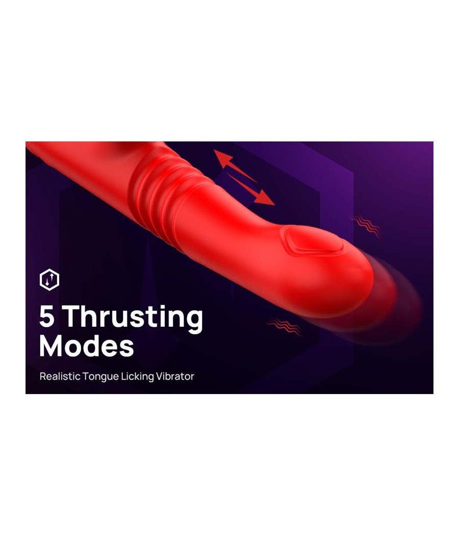 Velvet Vibrador con Thrusting y Pulsacion