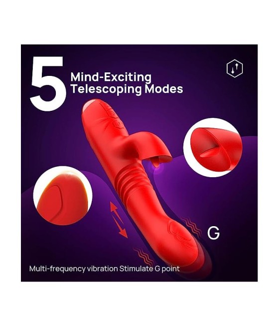 Velvet Vibrador con Thrusting y Pulsacion