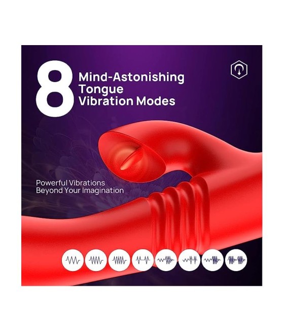 Velvet Vibrador con Thrusting y Pulsacion