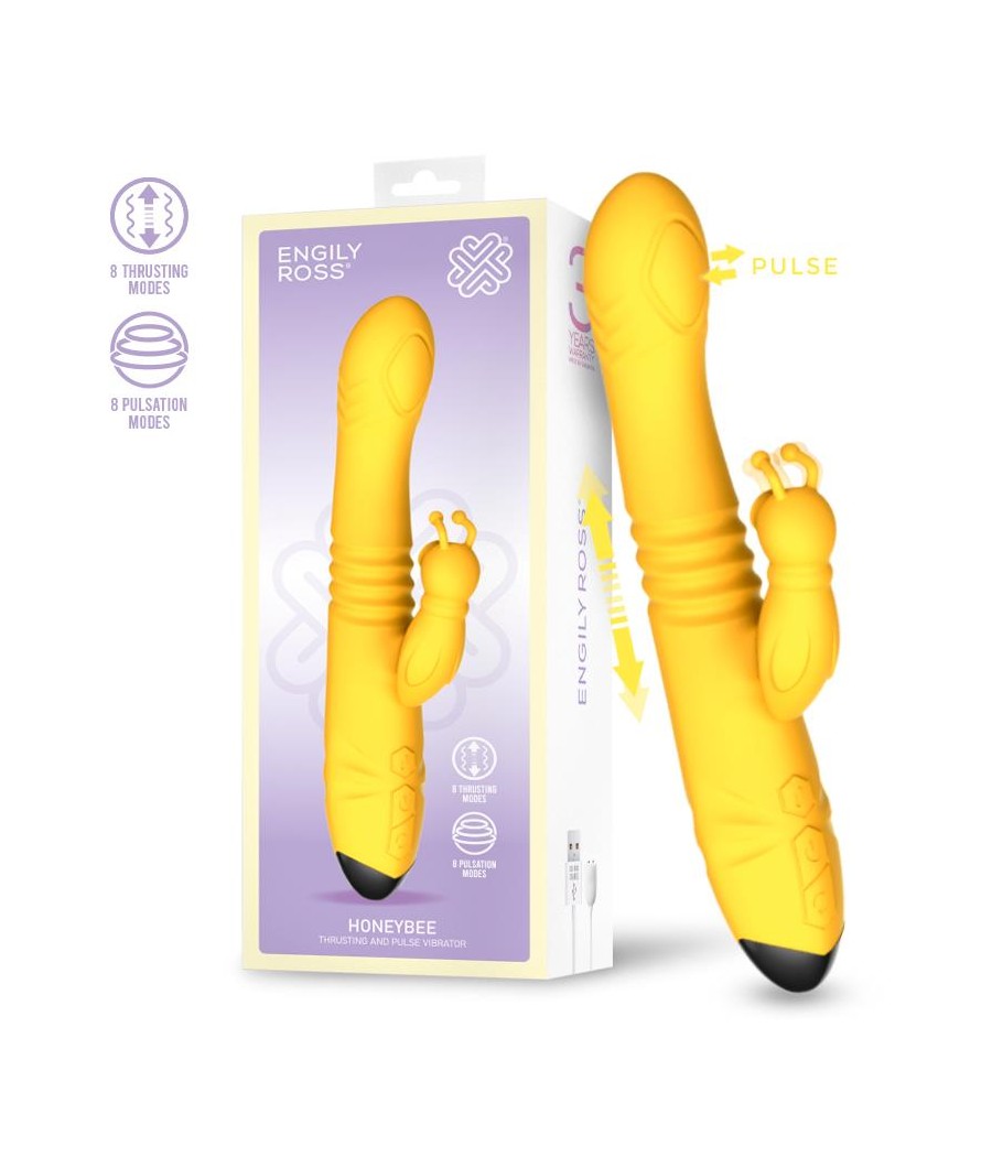 Honeybee Vibrador con Thrusting y Pulsacion