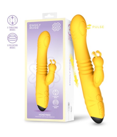 Honeybee Vibrador con Thrusting y Pulsación