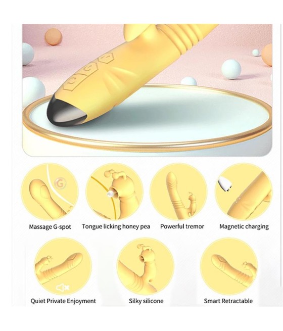 Honeybee Vibrador con Thrusting y Pulsacion