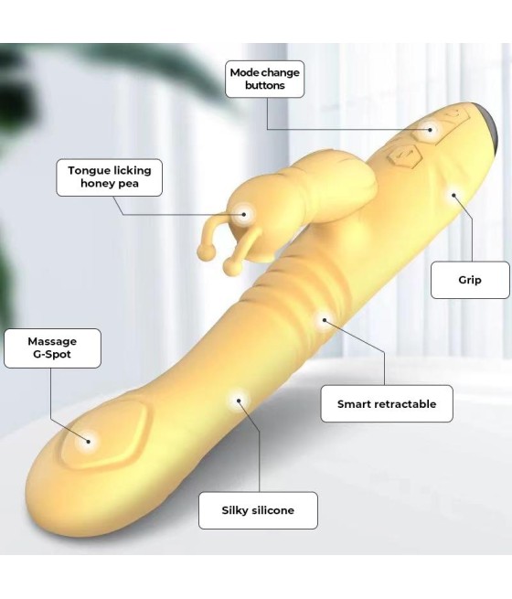 Honeybee Vibrador con Thrusting y Pulsacion