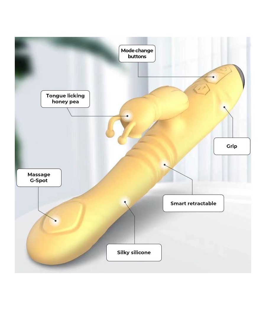 Honeybee Vibrador con Thrusting y Pulsacion