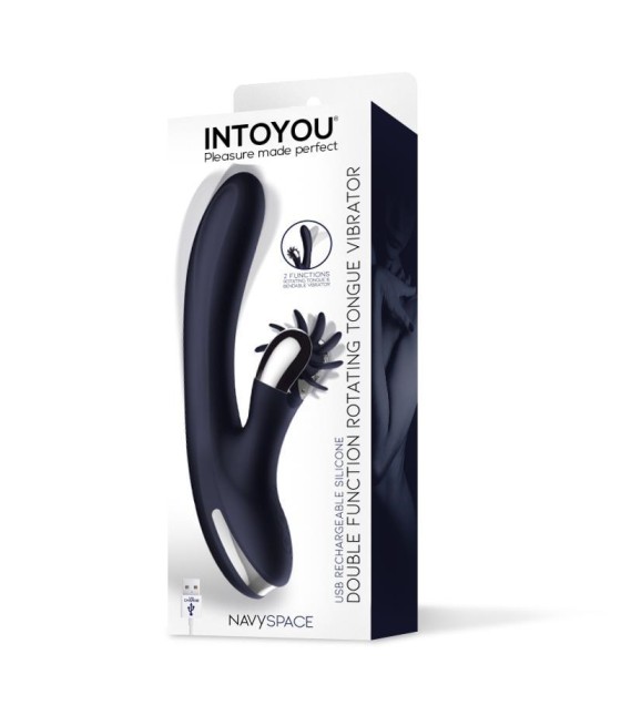 Navyspace Vibrador con Lenguas Rotadoras Azul