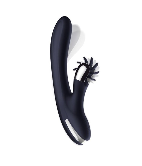 Darkspace Vibrador con Lenguas Rotadora y Movimiento Finger Azul