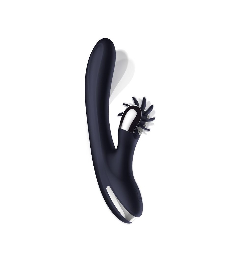 Darkspace Vibrador con Lenguas Rotadora y Movimiento Finger Azul