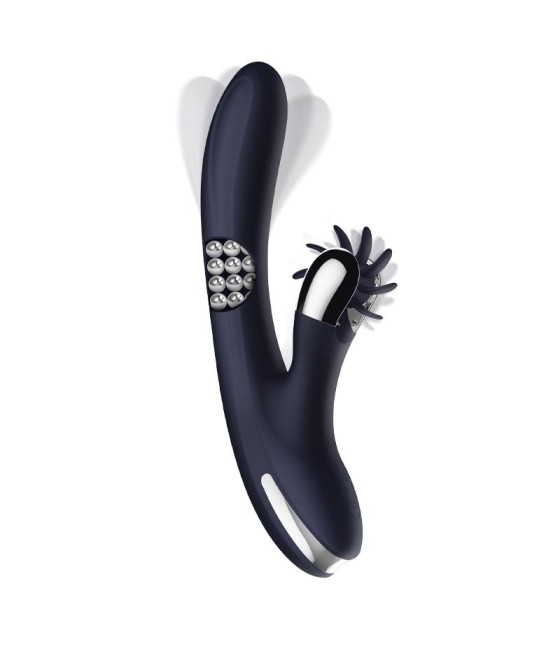 Royalspace Vibrador con Lenguas Estimuladoras y Bolas Internas 360º Azul