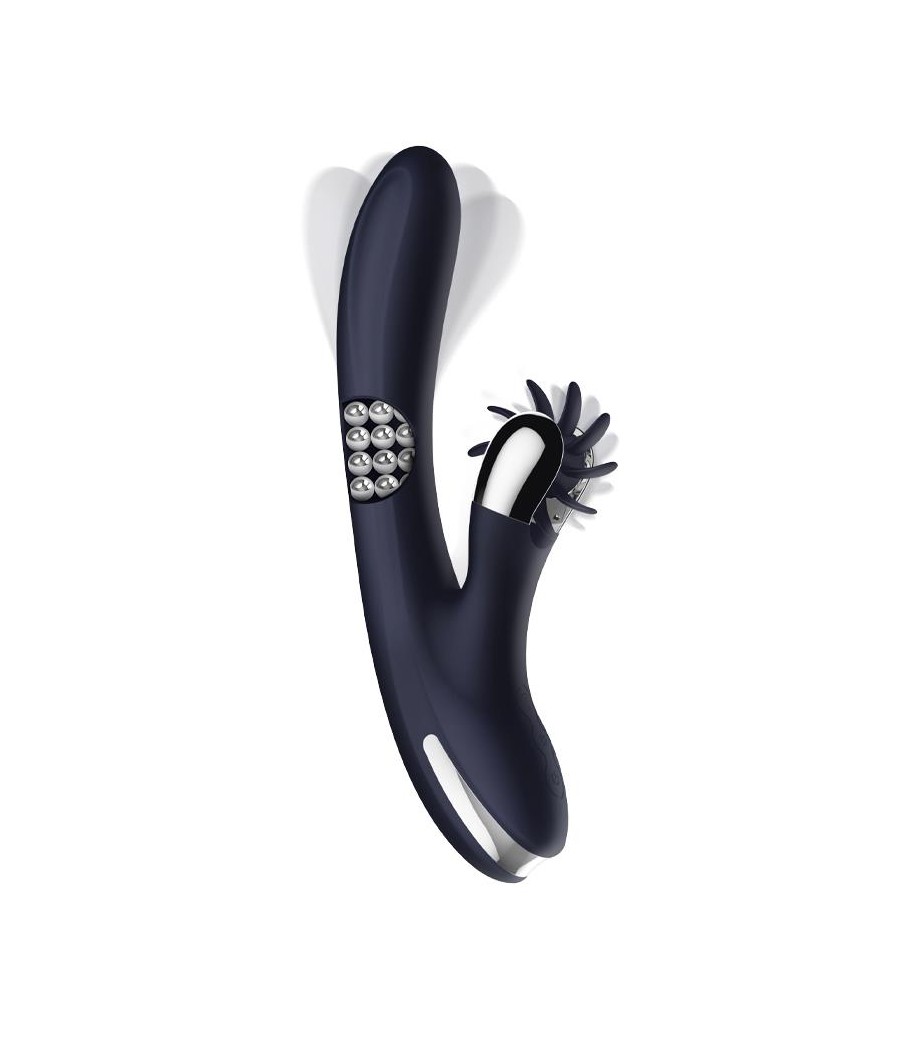 Royalspace Vibrador con Lenguas Estimuladoras y Bolas Internas 360º Azul