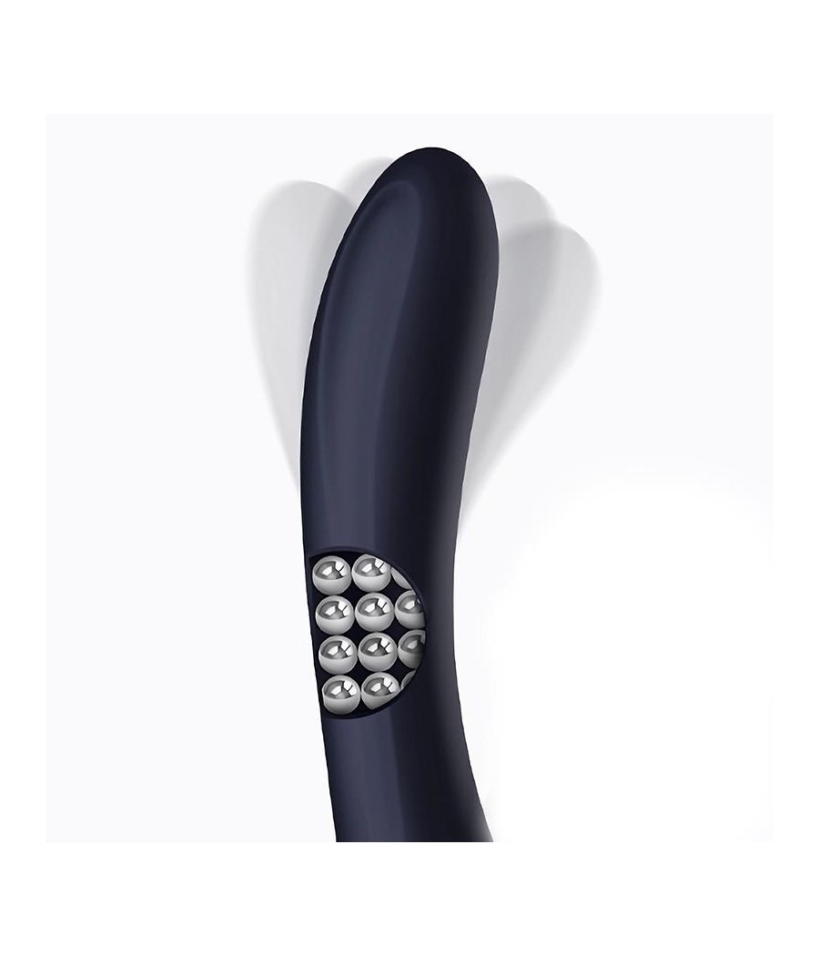 Royalspace Vibrador con Lenguas Estimuladoras y Bolas Internas 360º Azul