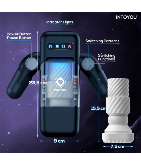 Elon Masturbador Inteligente Funcion Up and Down Calor Vibracion y Soporte Movil