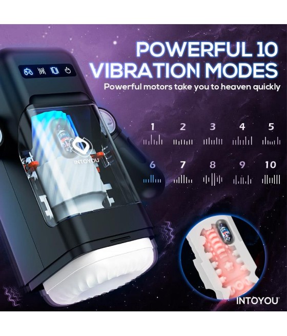 Elon Masturbador Inteligente Funcion Up and Down Calor Vibracion y Soporte Movil