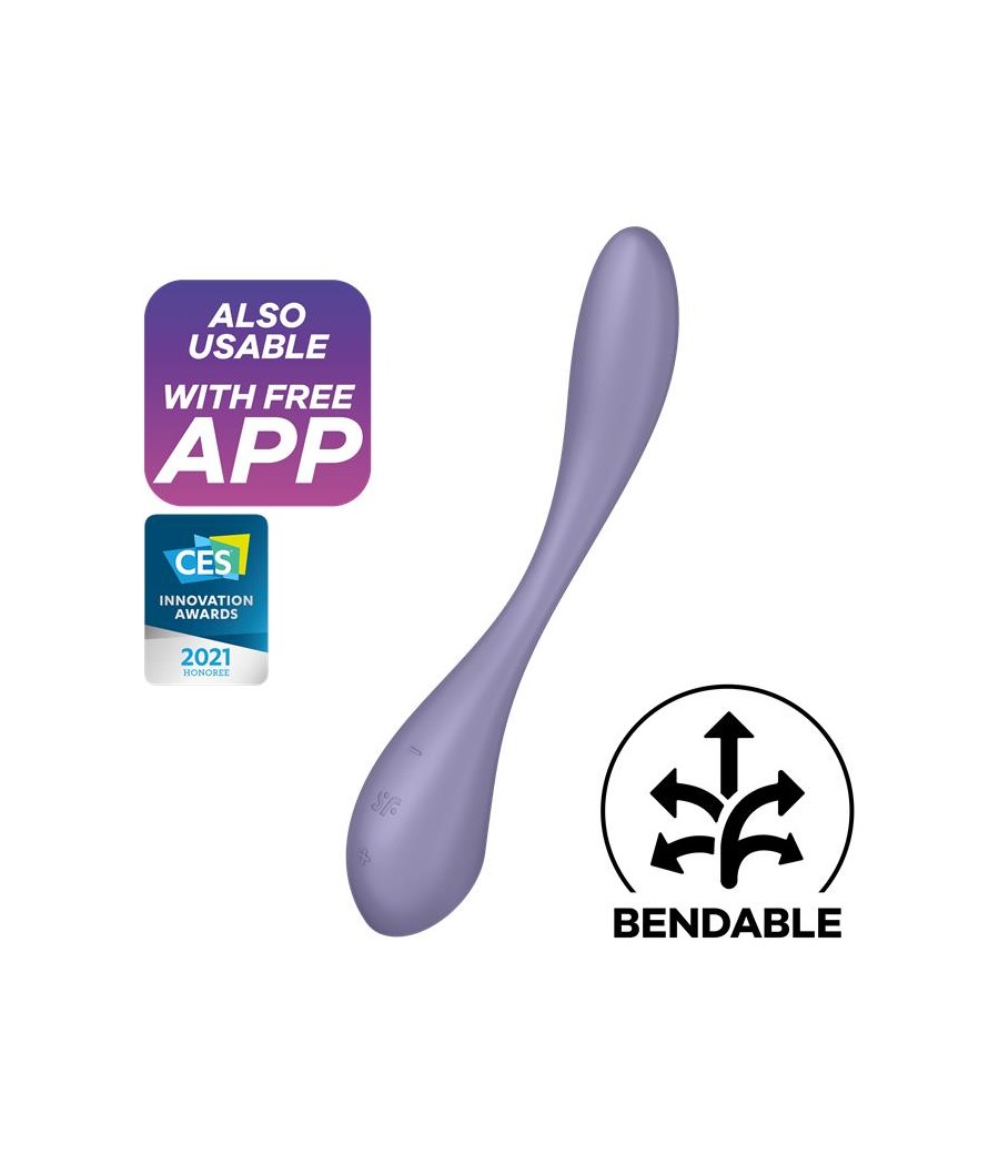 G Spot Flex 5 Multi Vibrador con Satisfyer Connect APP Lilac