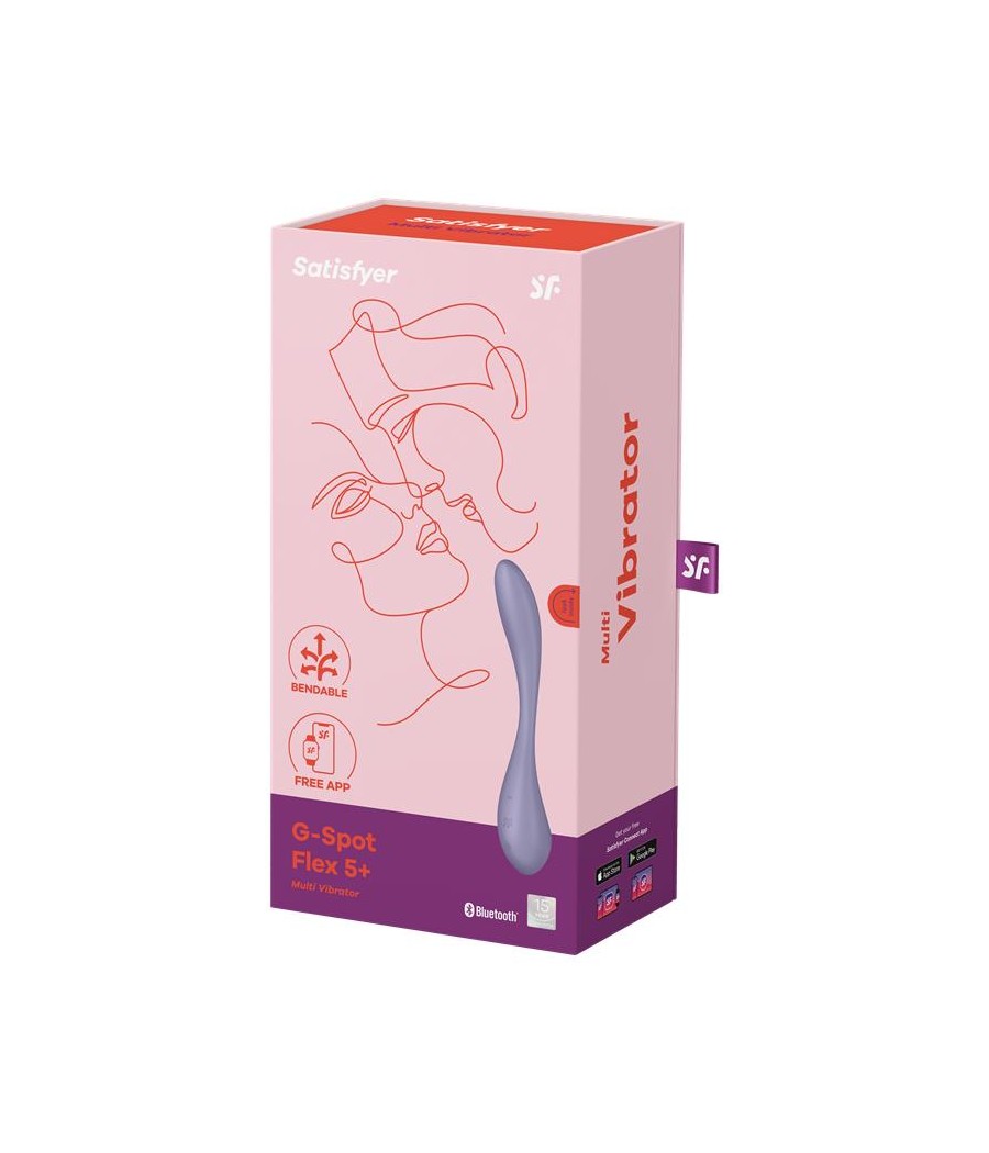 G Spot Flex 5 Multi Vibrador con Satisfyer Connect APP Lilac