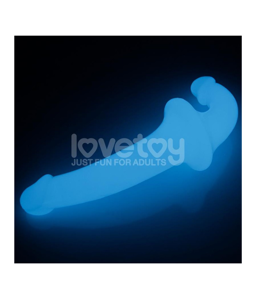 Dildo doble Lumino Play Luz Azul 105