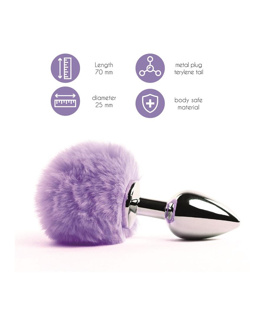 Bunny Tail Plug Anal con Cola Purpura