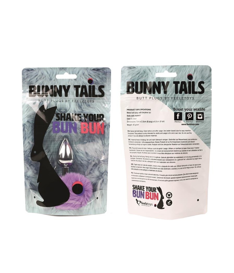 Bunny Tail Plug Anal con Cola Purpura