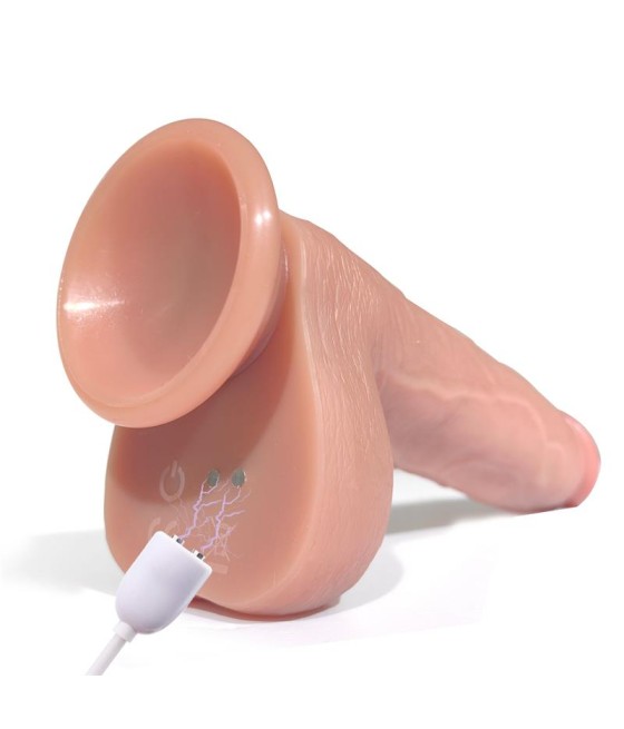 Tiberio Dildo Realista Turbo Shaking con Thrusting Rotacion 360º y Control Remoto Silicona Liquida