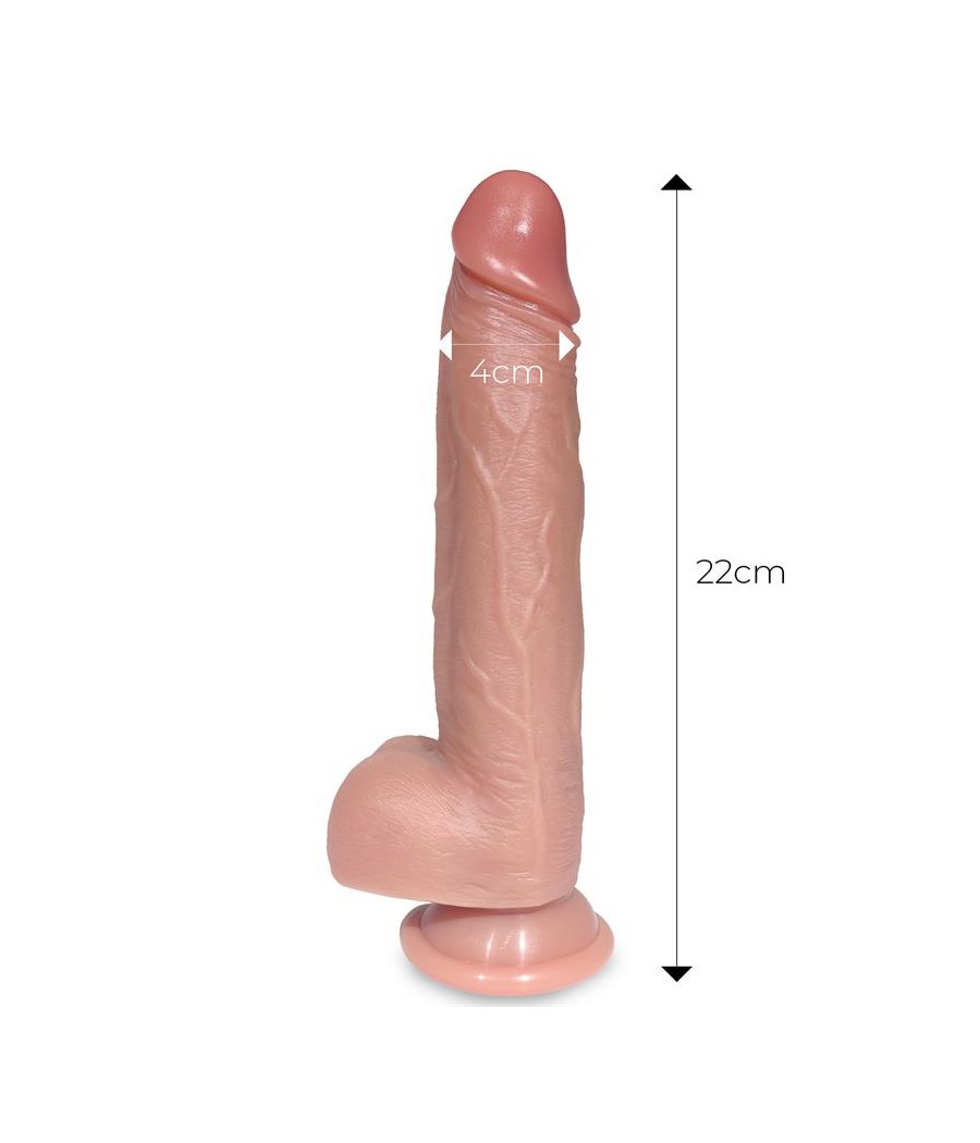 Tiberio Dildo Realista Turbo Shaking con Thrusting Rotacion 360º y Control Remoto Silicona Liquida