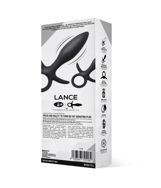 Lance Plug Anal Control Remoto Silicona Liquida USB