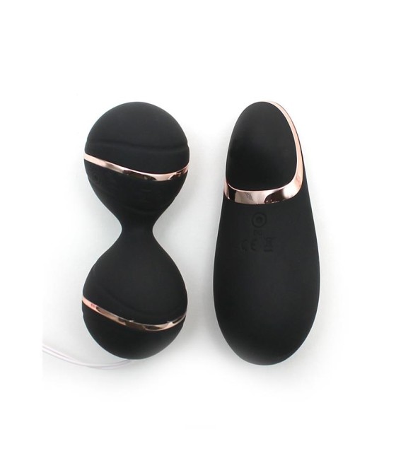 Bolas Kegel con Control Remoto y Estimulador Ibiza Negro